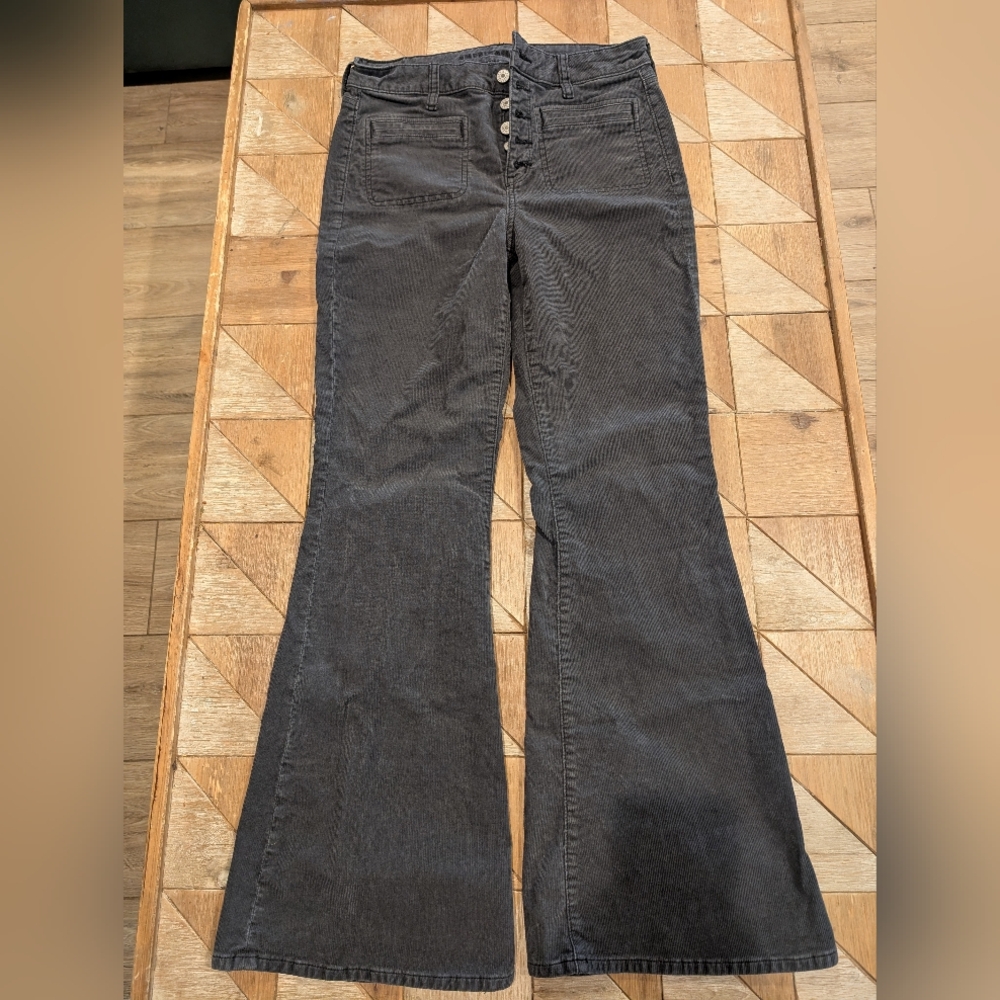 American Eagle Outfitters Charcoal Corduroy Pants